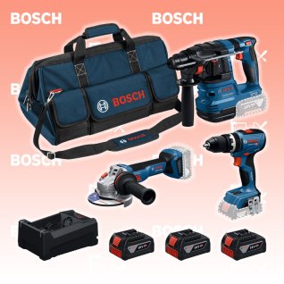 Bosch Professional 3 tlg. Combo Kit 18V GSB, GWS, GBH