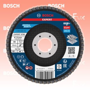 Bosch Expert Fächerschleifscheibe X782, ⌀ 115 mm, Korn  40