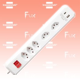 cleverLINE Steckdosenleiste mit Schalter 3+2-fach
