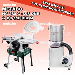 HC 260 C - 2,8 DNB Hobelmaschine &  DC-1100CK-T Absauganlage 400V